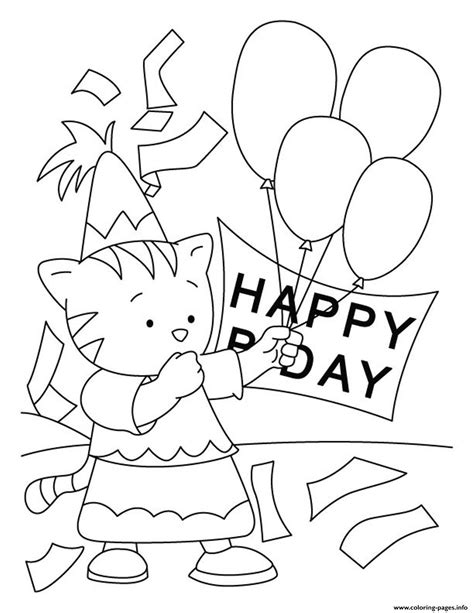 happy birthday  kidsdd coloring page printable