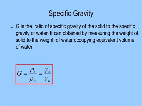 mass specific gravity formula najettegenesa