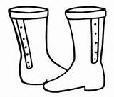 Winter Coloring Boots Pages Boot Style sketch template