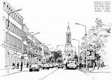 Line Kolkata Street Sketch City Coloring Sketches Illustration Choose Board Drawing Pages Adult sketch template