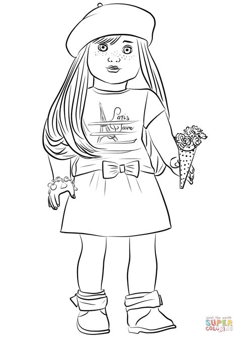 american girl grace thomas coloring page  printable coloring pages