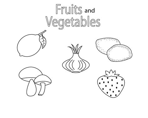 fruit  vegetables coloring pages  kids  coloring pages  kids