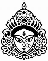 Durga Puja Coloring Pages Drawing Hindu Advertisements Name sketch template