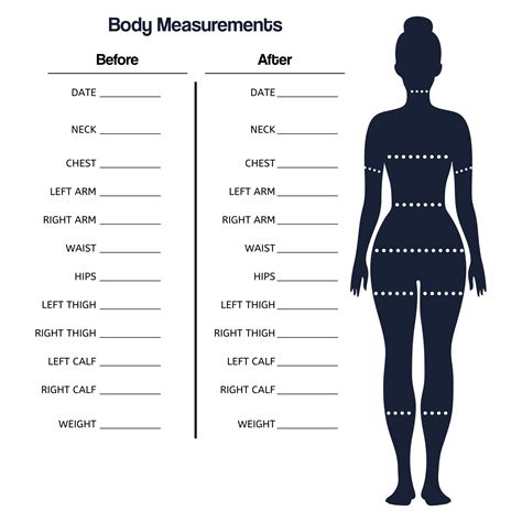 body measurement tracker printable