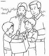 Coloring Family Pages Members Color Reunion Kids Friend sketch template