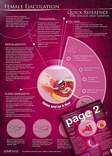 Free Female Ejaculation G Spot Massage Quick Reference [din A4 2