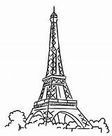 Eiffel Tower Paris Coloring Drawing Easy Pages Outline Simple Printable 2d Torre Eifel Print Dibujo Color Para Colorear Getdrawings France sketch template