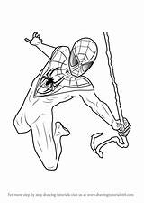 Morales Spiderman Ultimate Colorir Aranha Drawingtutorials101 Parker Aranhas Homens sketch template