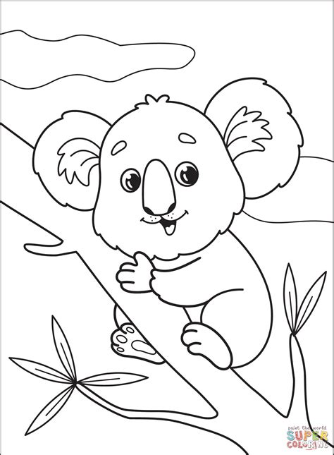 koala coloring page  printable coloring pages