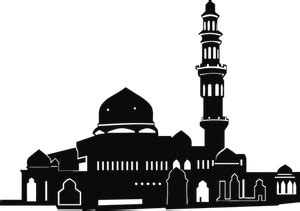 masjid kartun hitam putih gambar islami