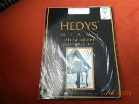 hedys of miami ultra sheer control top pantyhose sz tall white color