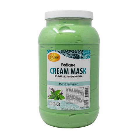 spa redi pedi cream mask mint eucalyptus relieves  softness dry