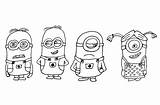 Minions Coloriage Minion Coloriages Colorier Animation Exclusif Banana Luxe sketch template