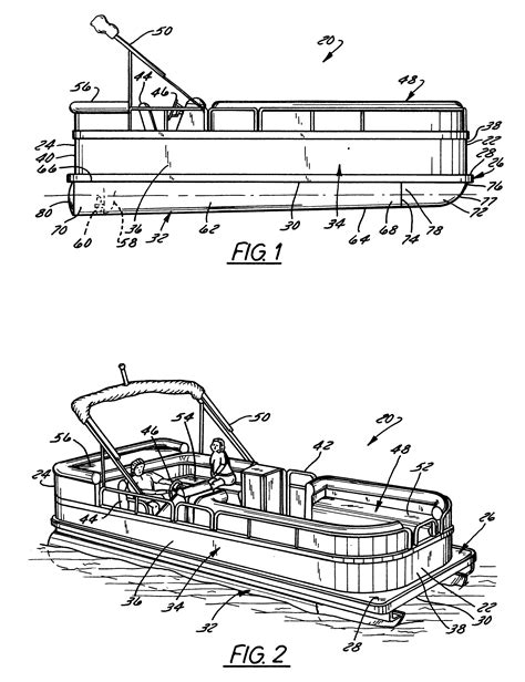 patent  pontoon   cross section    uniform diameter  boat