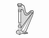 Arpa Colorir Harpa Dibujo Harpe Musicali Desenhos Trompeta Flauta Acolore Cdn5 Harfe Tromba Campana Preparar Espacoeducar Harp Coloritou Música sketch template