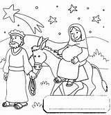 Coloring Mary Donkey Bethlehem Pages Joseph Travel Journey Sheet Egypt Color Kids Trip Pulling Flight Into Getcolorings Printable Template Place sketch template