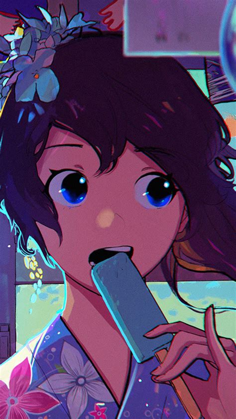 Be23 Girl Face Anime Art Illustration Wallpaper
