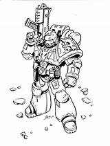 Warhammer 40k Coloring Marine Space Pages Sketches Template Iron Drawings Sketch Templates Wars Star Blood Ink Alien Dragons Elf 44kb sketch template