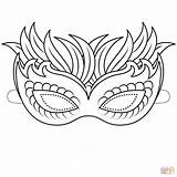 Mask Coloring Venetian Pages Printable Butterfly Masks Template Masquerade Mardi Gras Templates Kids Adult Crafts Drawing Supercoloring sketch template