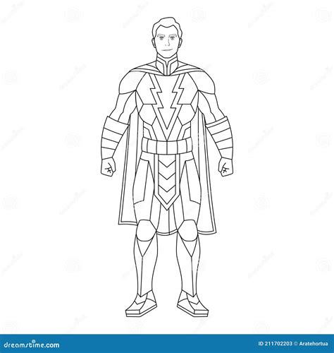 outline   superhero cartoon stock vector illustration  symbol