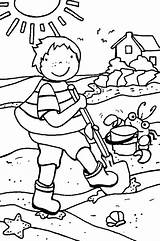 Coloring Pages Summer Girl Kids sketch template