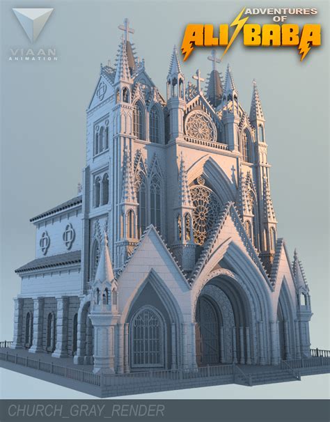 artstation church exterior design