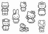 Coloring Kitty Hello Pages Friends Family Print Colouring Characters Small Printable Kawaii Book Funny Cartoon Kids Mini Sheets Pdf Visit sketch template