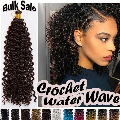 natural water wave crochet braids  long deep curly human hair extensions ebay
