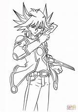 Coloring Pages Yugioh Manga Yusei 5ds Anime Gi Yu Oh Drawing Printable Print Fudo Search Neos Again Bar Case Looking sketch template