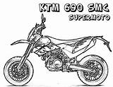 Ktm Supermoto Smc Pages Motocross Origen Coloringsun Desde sketch template