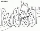 Coloring Pages Months Year August Popular sketch template