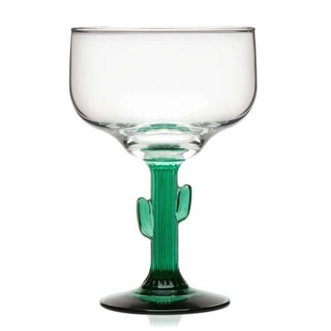 Libbey 355ml Cactus Glass Margarita Mexican Goblet Cocktail Mixing