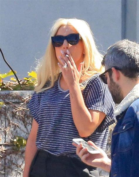 Lady Gaga Out Smoking In Malibu Hawtcelebs