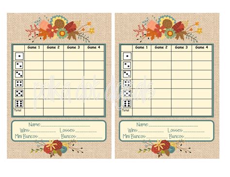 printable bunco score sheets fall printable templates