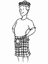 Kilt Coloring Boy Pages Supercoloring Drawing Printable Scotland Sketch Template sketch template