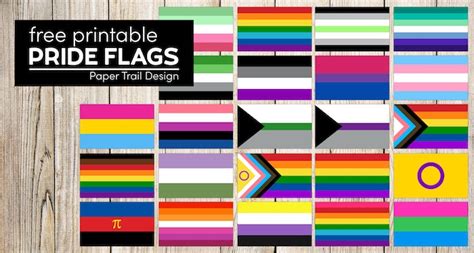 printable pride flags paper trail design