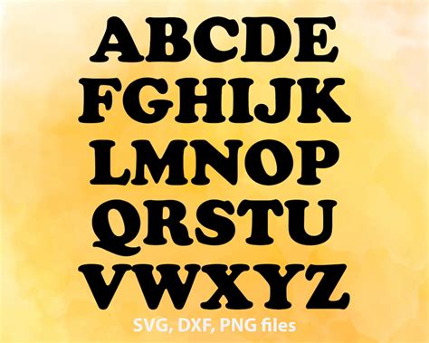 alphabet svg file alphabet dxf alphabet cut file abc clip etsy