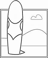 Surfboard Coloring Pages Template Craft Clipartbest Clipart sketch template