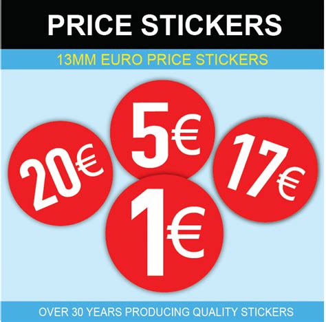 euro price stickers mm price stickers