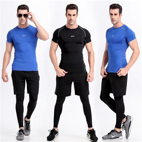 gym clothes for men breathable soft exercise training sets soft clothes