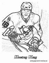 Coloring Pages Hockey Nhl Stanley Cup Pittsburgh Penguin Jersey Logo Goalie Printable Bruins Penguins Player Colouring Players Color Print Sheets sketch template