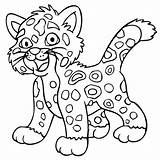 Jaguar Coloring Pages Baby Clipart Clip Draw Drawing Diego Leopard Go Easy Step Face Kids Animal Lesson Clipartix Printable Realistic sketch template