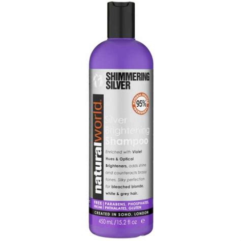 natural world shimmering silver brightening shampoo  ml