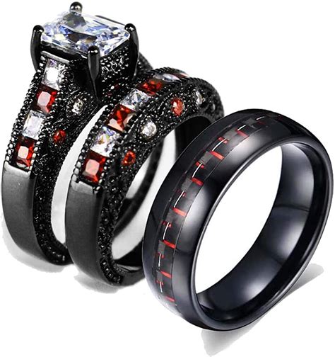 iou two rings his hers wedding ring sets couples rings