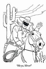 Zorro Western Lone Coloriage Sheets Slipper Theme Tonto Coloringhome sketch template