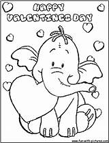 Coloring Valentines Pages Printable Elephant Valentine Cards Preschool Cute Winnie Pooh Happy Print Color Kids Colorings Getcolorings Cliparts Interesting Many sketch template