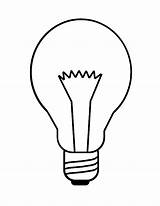 Bulb Light Drawing Incandescent Coloring Getdrawings Pages sketch template