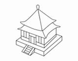 Residence Japanese Coloring House Houses Coloringcrew Porch Pages sketch template