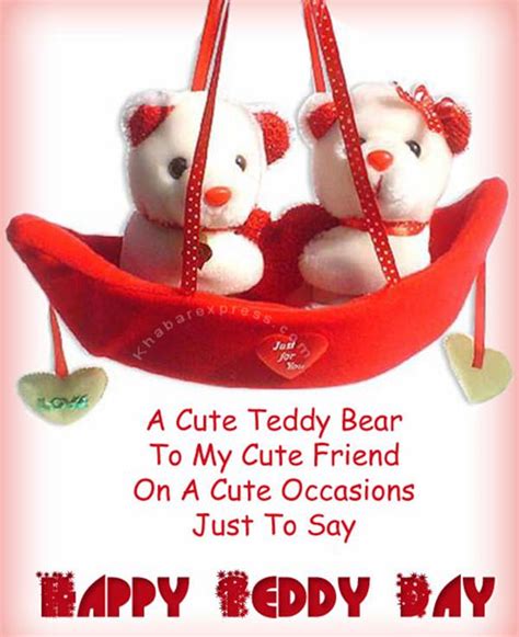 cute happy teddy bear day saying quotes pictures