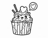 Pintar Coloring4free Colorare Doces Dolci Cupcakes sketch template